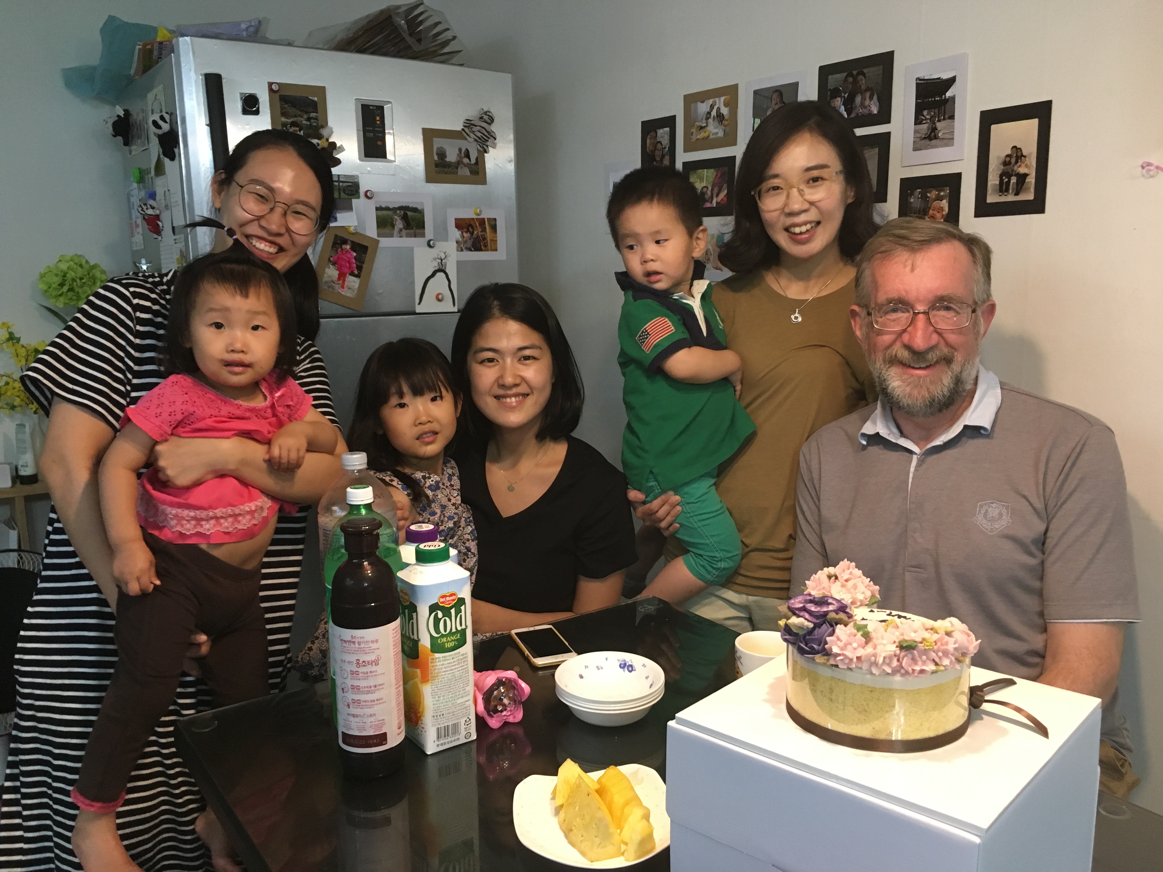 Our Korean friends and children at the reunion party